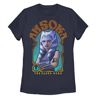 Juniors' Star Wars: The Clone Wars Ahsoka Portrait Tee