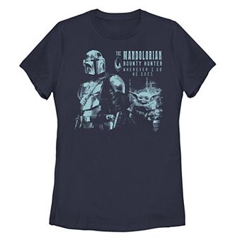 Juniors' Star Wars Mando And Cub Tee