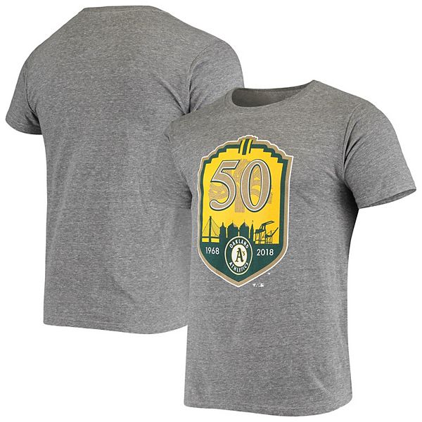 Women's Fanatics Branded Heathered Gray Oakland Athletics