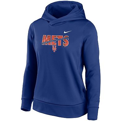 Women's Nike Royal New York Mets Club Angle Performance Pullover Hoodie