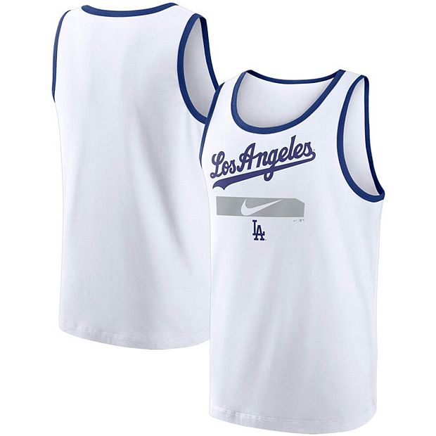 Men's Nike White Los Angeles Dodgers City Swoosh Classic Tank Top