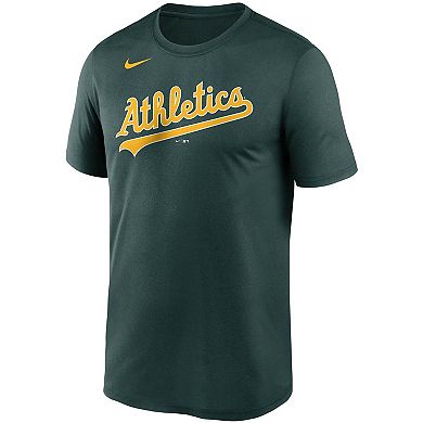 Men's Nike Green Oakland Athletics Wordmark Legend Performance T-Shirt