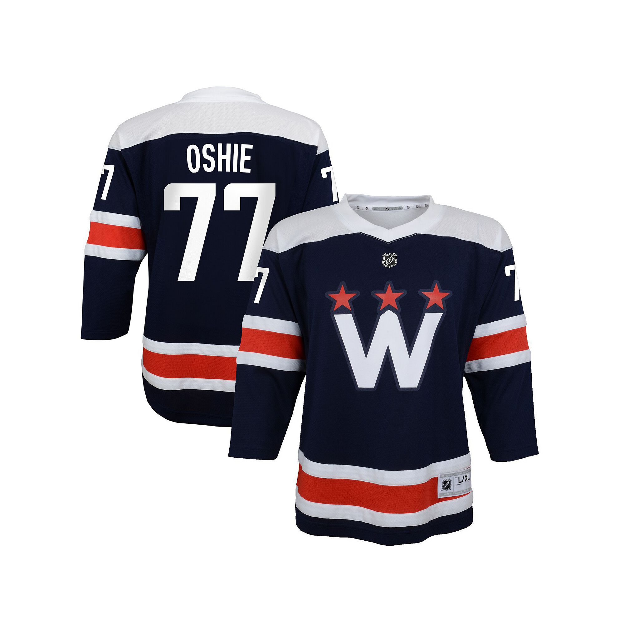 Youth TJ Oshie Navy Washington Capitals 2020/21 Alternate Replica Player Je