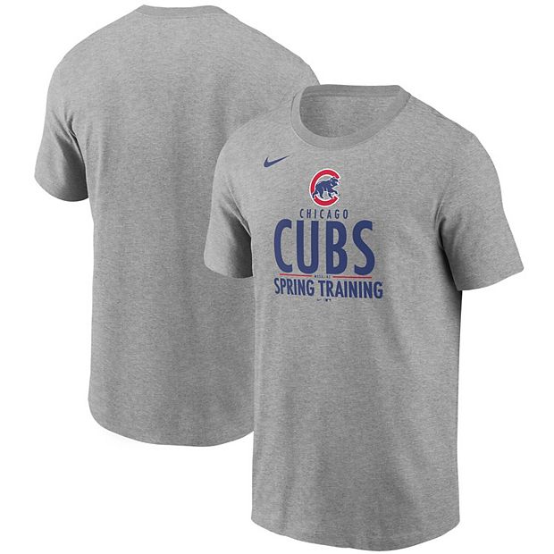 Men's Nike Heathered Gray Chicago Cubs Spring Training Club T-Shirt