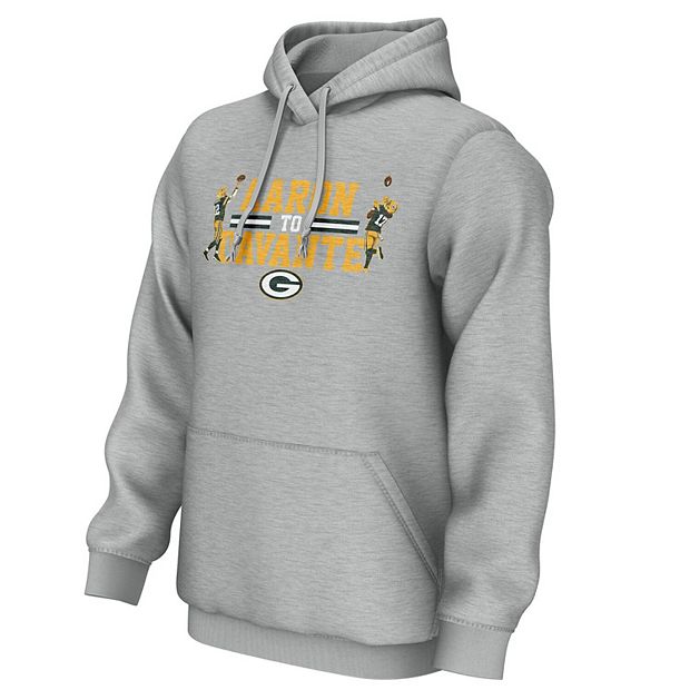 Men's Gray Green Bay Packers Aaron To Davante Pullover Hoodie