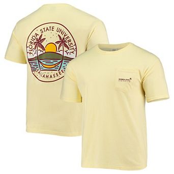 Men's Yellow Florida State Seminoles Circle Scene Pocket T-Shirt