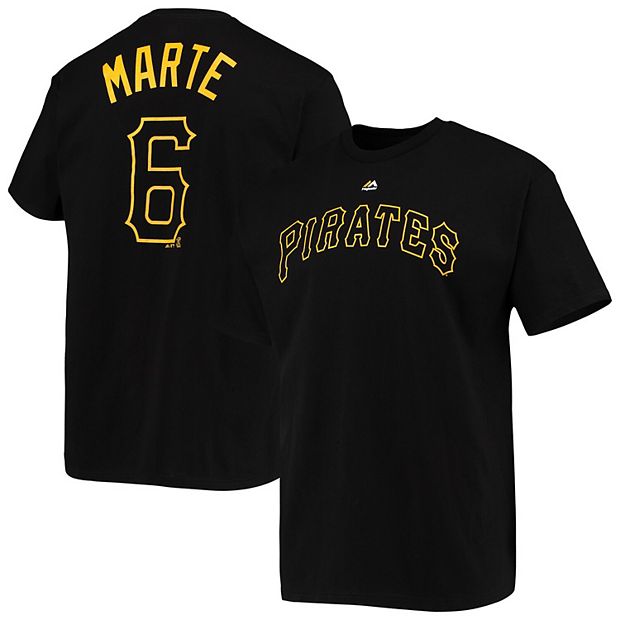 Men's Pittsburgh Pirates Starling Marte Majestic Black Batting