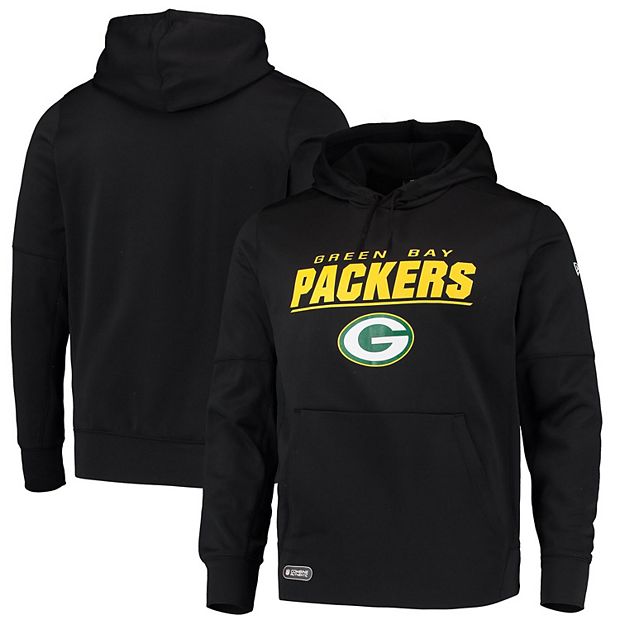 Men's New Era Black Green Bay Packers Combine Authentic Stated Pullover  Hoodie