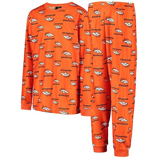 Toddler Orange Denver Broncos Allover Print Long Sleeve T-Shirt & Pants -  Sleep Set