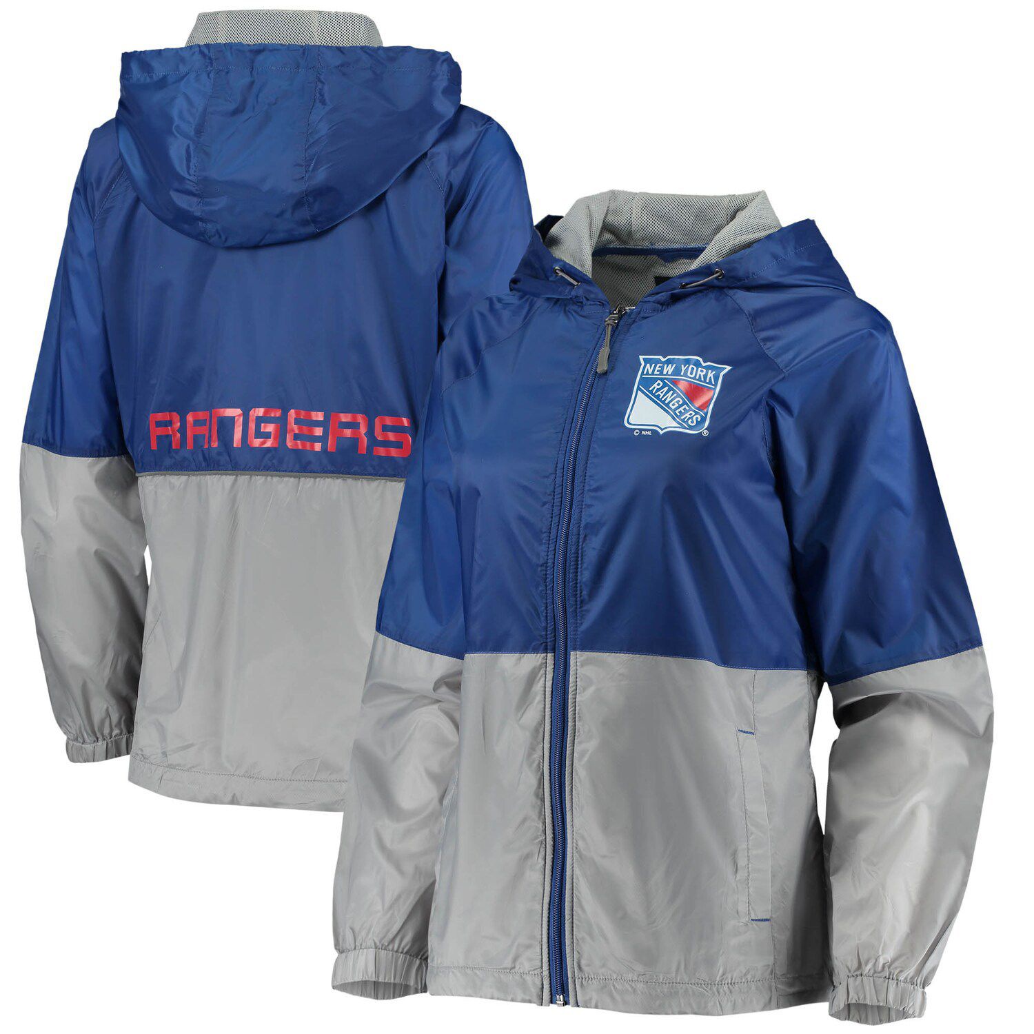 Men's Fanatics Branded Blue New York Rangers Iconic Ultimate Champion  Full-Zip Hoodie