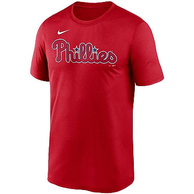 Men's Nike Red Philadelphia Phillies Wordmark Legend T-Shirt