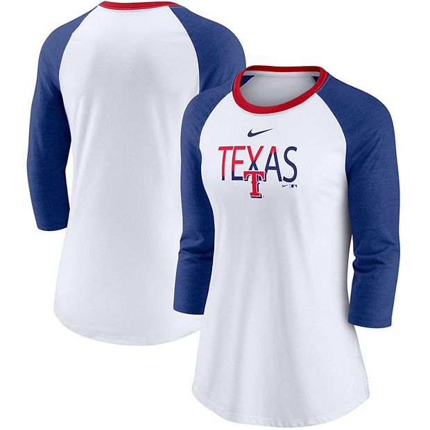 Nike Women's White, Heathered Royal Chicago Cubs Color Split Tri