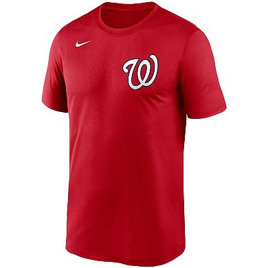 Men's Nike Red Washington Nationals Wordmark Legend T-Shirt