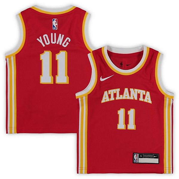 Preschool Nike Trae Young Red Atlanta Hawks 2020 21 Jersey Icon Edition