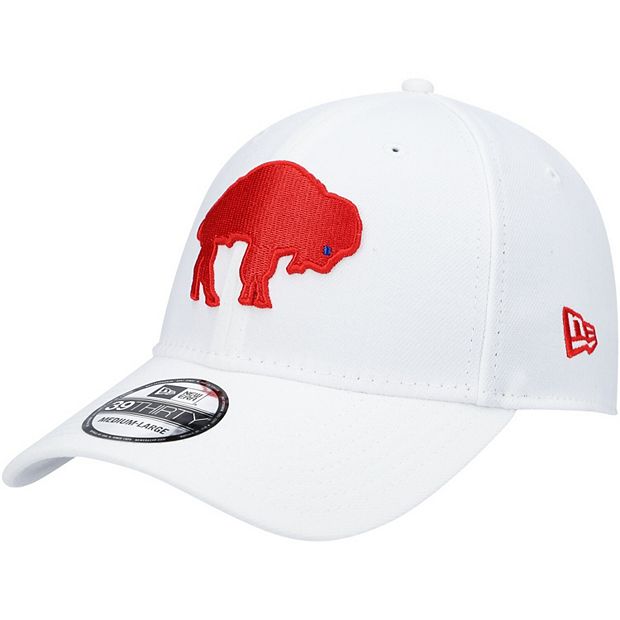 Throwback Logo Buffalo Embroidered Trucker 9FORTY New Era Hat Red