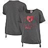 Girls Youth Heathered Charcoal New Jersey Devils Love Tie Tri-Blend T-Shirt