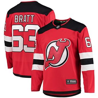Men's Fanatics Branded Jesper Bratt Red New Jersey Devils Home 2020/21 Breakaway Jersey