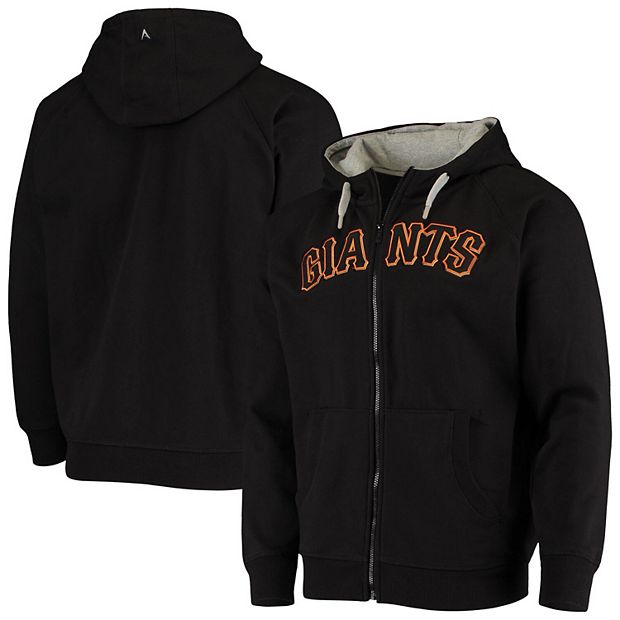 Men's Antigua Black New York Giants Victory Pullover Hoodie Size: Large