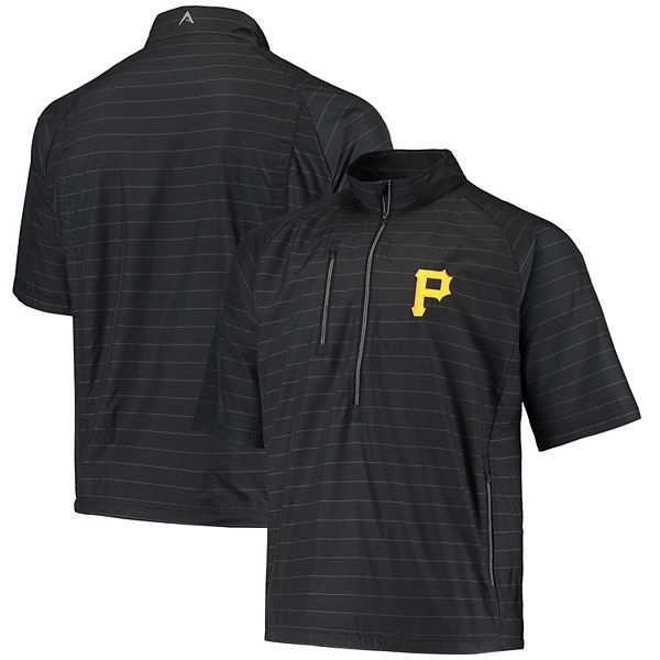 Men's Pittsburgh Pirates Nike Black Game Stripe Raglan Sleeve Polo