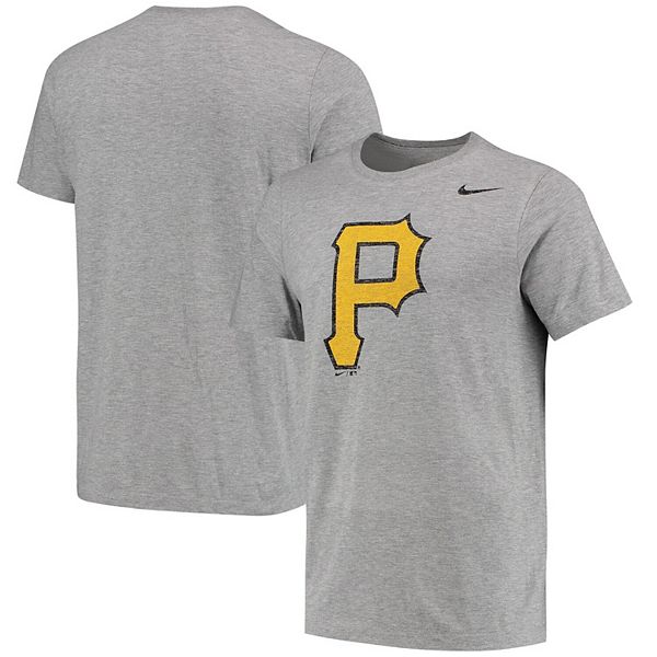 Men's Nike Heathered Gray Pittsburgh Pirates Vintage Trial Tri-Blend T-Shirt