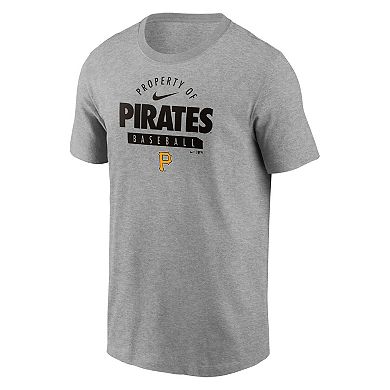 Men's Nike Heathered Gray Pittsburgh Pirates Primetime Property Of Practice T-Shirt