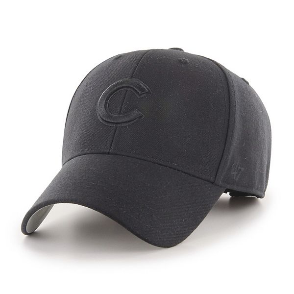 Men's '47 Chicago Cubs Black On Black Adjustable Hat