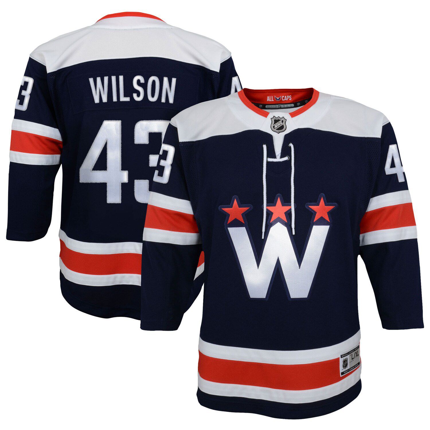Men's Fanatics Branded Tom Wilson Red Washington Capitals Home Premier Breakaway Player Jersey, 4XL