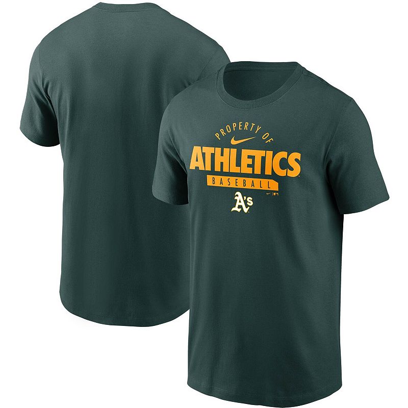Mens Nike Green Oakland Athletics Primetime Property Of Practice T-Shirt, 