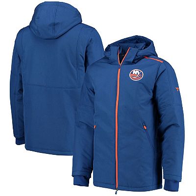 Men s Fanatics Branded Royal New York Islanders Authentic Pro Rink Parka Full Zip Hoodie Jacket