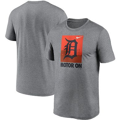 Men's Nike Heathered Gray Detroit Tigers Local Logo Legend T-Shirt