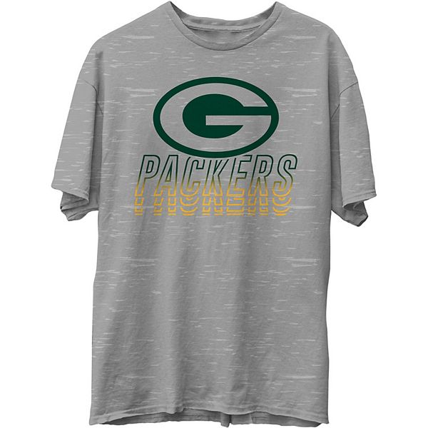 Men's Junk Food Heathered Gray Green Bay Packers Repeat Win T-Shirt