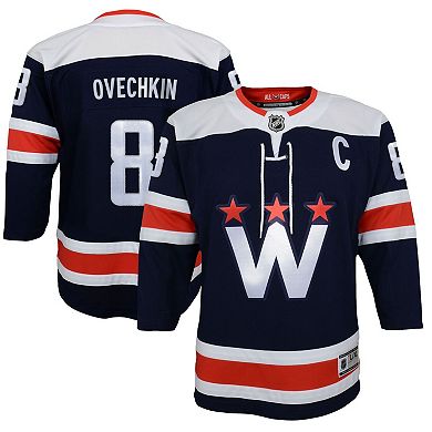 Youth Alexander Ovechkin Navy Washington Capitals 2020/21 Alternate Premier Player Jersey