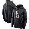 Men's Nike Black Los Angeles Dodgers Logo Therma Performance Pullover Hoodie