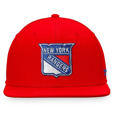 Men's Fanatics Red New York Rangers Core Primary Logo Fitted Hat