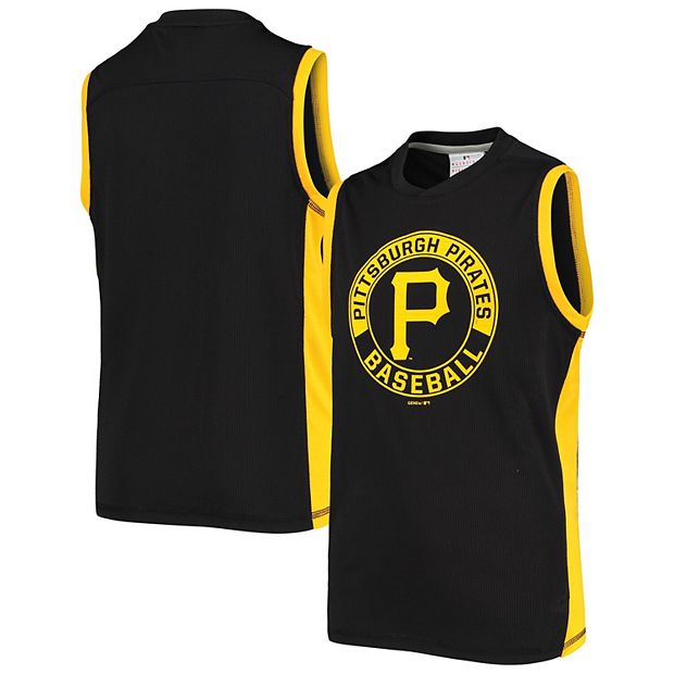 Youth Gen 2 Black Pittsburgh Pirates Muscle Tank Top