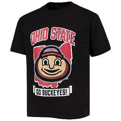 Youth Champion Black Ohio State Buckeyes Strong Mascot T-Shirt