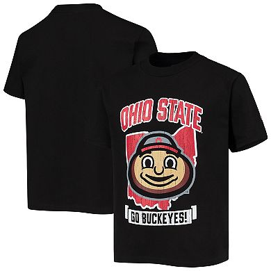 Youth Champion Black Ohio State Buckeyes Strong Mascot T-Shirt