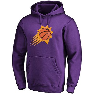 Men's Fanatics Branded Purple Phoenix Suns Icon Primary Logo Fitted Pullover Hoodie