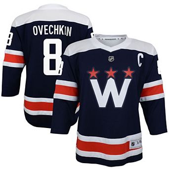 Youth Alexander Ovechkin Navy Washington Capitals 2020/21 Alternate Replica Player Jersey
