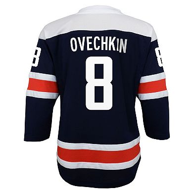 Youth Alexander Ovechkin Navy Washington Capitals 2020/21 Alternate Replica Player Jersey