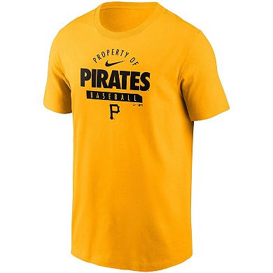 Men's Nike Gold Pittsburgh Pirates Primetime Property Of Practice T-Shirt