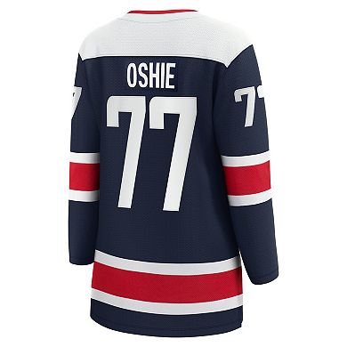 Women's Fanatics Branded TJ Oshie Navy Washington Capitals 2020/21 Alternate Premier Breakaway Player Jersey