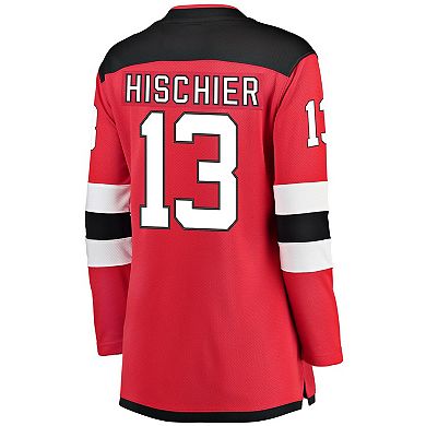 Women's Fanatics Branded Nico Hischier Red New Jersey Devils Breakaway Home Player Jersey