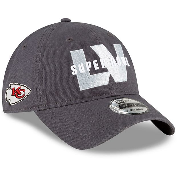 Men's New Era Graphite Kansas City Chiefs Super Bowl LV Bound 9TWENTY  Adjustable Hat