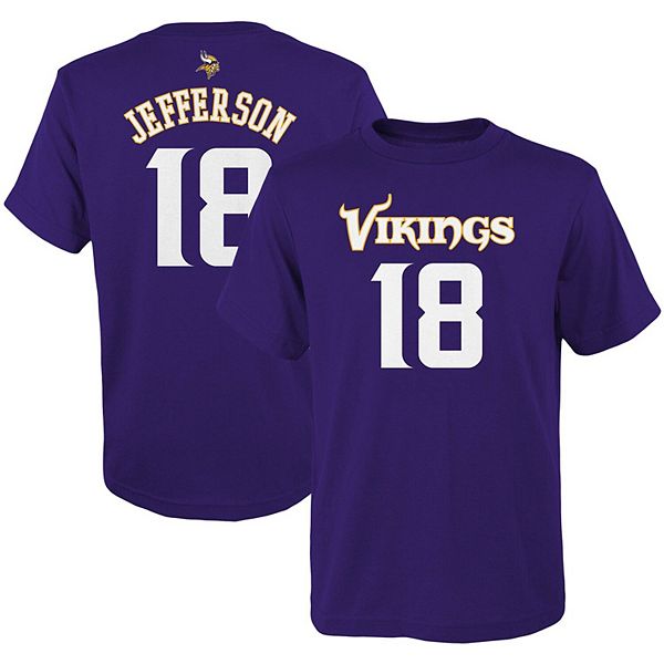 Youth Justin Jefferson Purple Minnesota Vikings Mainliner Name