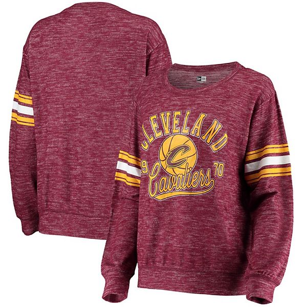 Cleveland Cavaliers New Era Women's Baby Jersey Contrast Long Sleeve Crew  Neck T-Shirt - White/Wine