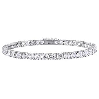 Stella Grace Sterling Silver Lab-Created White Sapphire Tennis Bracelet