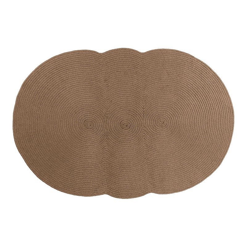 28235038 Better Trends Country Braid Tri-Circle Solid Rug - sku 28235038