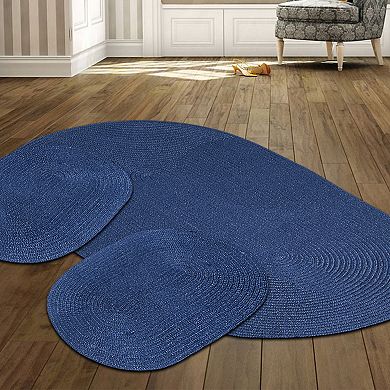 Better Trends Country Braid 3-piece Solid Rug Set