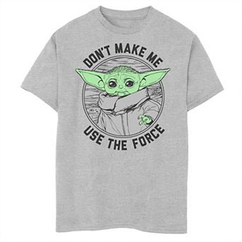 Boys 8-20 Star Wars: The Mandalorian Child Don't Make Me Use The Force Graphic Tee